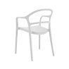 Silla Rebecca Mobili Kersie 81x57x51,5 Polipropileno Blanco Moderno