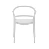 Silla Rebecca Mobili Kersie 81x57x51,5 Polipropileno Blanco Moderno