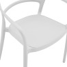 Silla Rebecca Mobili Kersie 81x57x51,5 Polipropileno Blanco Moderno
