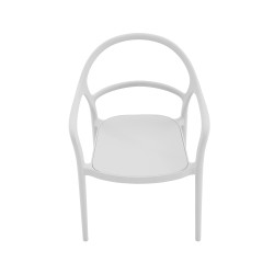 Silla Rebecca Mobili Kersie 81x57x51,5 Polipropileno Blanco Moderno
