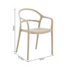 Chair Rebecca Mobili Grewia 81x57x51,5 Polypropylene Taupe Modern