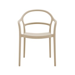 Chair Rebecca Mobili Grewia 81x57x51,5 Polypropylene Taupe Modern