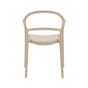 Chair Rebecca Mobili Grewia 81x57x51,5 Polypropylene Taupe Modern