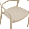 Chair Rebecca Mobili Grewia 81x57x51,5 Polypropylene Taupe Modern