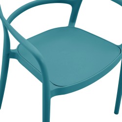 Chair Rebecca Mobili Aeonio 81x57x51,5 Polypropylene Petroleum blue Modern