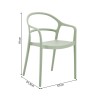 Chair Rebecca Mobili Harif 81x57x51,5 Polypropylene Light Green Modern