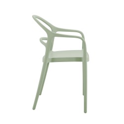 Cadeira Rebecca Mobili Harif 81x57x51,5 Polipropileno Verde Claro Moderno