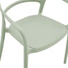 Cadeira Rebecca Mobili Harif 81x57x51,5 Polipropileno Verde Claro Moderno