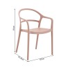 Cadeira Rebecca Mobili Dahyl 81x57x51,5 Polipropileno Rosa Moderno