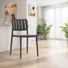 Silla Rebecca Mobili Athel 82x42x53 Polipropileno Negro Moderno