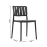 Chair Rebecca Mobili Athel 82x42x53 Polypropylene Black Modern