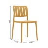 Chair Rebecca Mobili Calatea 82x42x53 Polypropylene Mustard Yellow Modern