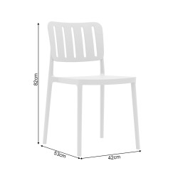 Chair Rebecca Mobili Bajra 82x42x53 Polypropylene White Modern