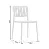 Chair Rebecca Mobili Bajra 82x42x53 Polypropylene White Modern