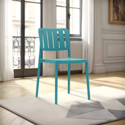 Chair Rebecca Mobili Alawe 82x42x53 Polypropylene Petroleum blue Modern