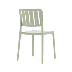 Chaise Rebecca Mobili Tinfas 82x42x53 Polypropylène Vert Clair Moderne