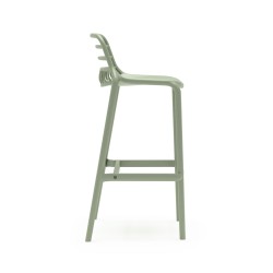 Bar Stool Rebecca Mobili Hindiba 97x46x40 Polypropylene Light Green Modern SET 2 pz
