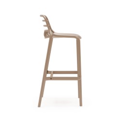 Tabouret de Bar Rebecca Mobili Pteris 97x46x40 Polypropylène Taupe Moderne ENSEMBLE 2 pz