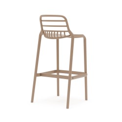 Hoker Barowy Rebecca Mobili Pteris 97x46x40 Polipropylen Szary Taupe Nowoczesny ZESTAW 2 stk