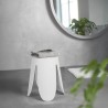 Kruk Rebecca Mobili Koten 46x30x30 Polypropyleen Kunstleer Wit Modern SET 2 stk
