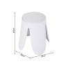 Kruk Rebecca Mobili Koten 46x30x30 Polypropyleen Kunstleer Wit Modern SET 2 stk