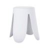 Kruk Rebecca Mobili Koten 46x30x30 Polypropyleen Kunstleer Wit Modern SET 2 stk