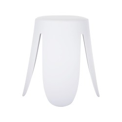 Kruk Rebecca Mobili Koten 46x30x30 Polypropyleen Kunstleer Wit Modern SET 2 stk