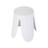 Kruk Rebecca Mobili Koten 46x30x30 Polypropyleen Kunstleer Wit Modern SET 2 stk