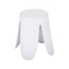 Kruk Rebecca Mobili Koten 46x30x30 Polypropyleen Kunstleer Wit Modern SET 2 stk