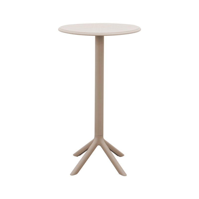 High Table Rebecca Mobili Naqel 105x60x60 Polypropylene Taupe Modern High Table Rebecca Mobili Naqel 105x60x60 Polypropylene Taupe Modern