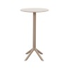 High Table Rebecca Mobili Naqel 105x60x60 Polypropylene Taupe Modern