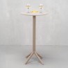 High Table Rebecca Mobili Naqel 105x60x60 Polypropylene Taupe Modern