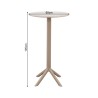 High Table Rebecca Mobili Naqel 105x60x60 Polypropylene Taupe Modern