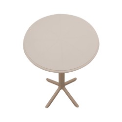 Hoher Tisch Rebecca Mobili Naqel 105x60x60 Polypropylen Taupe Moderno