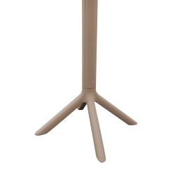 High Table Rebecca Mobili Naqel 105x60x60 Polypropylene Taupe Modern