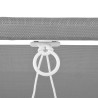 Rebecca Mobili Sonnenliege Graue Aluminium mit Verstellbarem Sonnendach für Garten und Strand