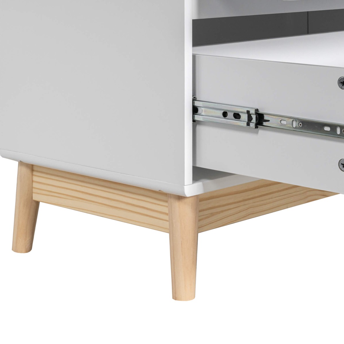 Fasciatoio Con Cassetti Rebecca Mobili - Bianco/Marrone, 100x80x42 Cm, Con Fasciatoio Removibile - Foto 4