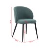 Cadeiras Mobili Rebecca Festuca 81x54x56 Tecido de Polilino Metal Verde-água Preto Moderno CONJUNTO 2 peças Parcialmente Montado