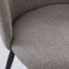 Cadeiras Mobili Rebecca Cordia 81x54x56 Tecido de Polilino Metal Cinza taupe Preto Moderno CONJUNTO 2 peças Parcialmente Montado