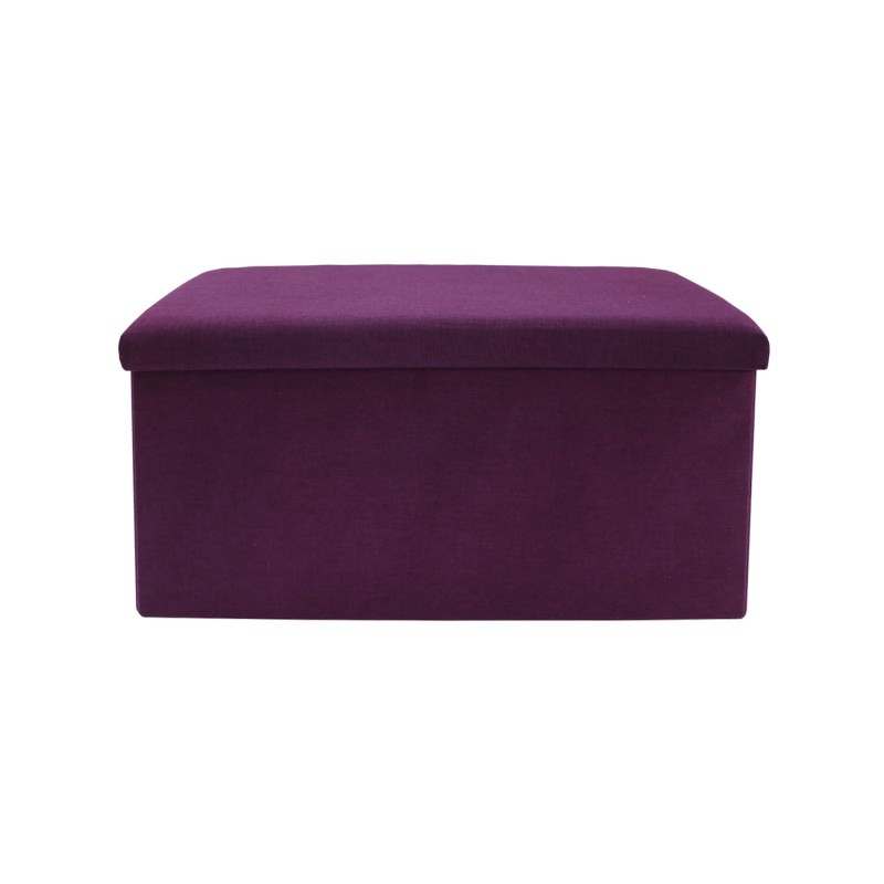 Rebecca Mobili Sitztruhe Fußhocker Bank Aufbewahrung Violett Baumwolle 38x76x38 Rebecca Mobili Sitztruhe Fußhocker Bank Aufbewahrung Violett Baumwolle 38x76x38