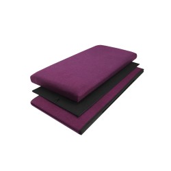 Rebecca Mobili Sitztruhe Fußhocker Bank Aufbewahrung Violett Baumwolle 38x76x38