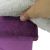 Rebecca Mobili Sitztruhe Fußhocker Bank Aufbewahrung Violett Baumwolle 38x76x38