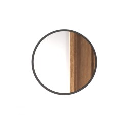 Specchio Rebecca Mobili Anbar 60x60x2 Truciolato Vetro Grigio Scuro Moderno