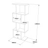 Libreria Pensile Rebecca Mobili Halleria 125x50x25 Truciolato Grigio Cemento  Moderno