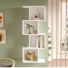 Libreria Pensile Rebecca Mobili Balay 125x50x25 Truciolato Bianco Moderno