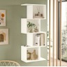 Libreria Pensile Rebecca Mobili Balay 125x50x25 Truciolato Bianco Moderno