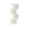 Libreria Pensile Rebecca Mobili Balay 125x50x25 Truciolato Bianco Moderno