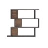 Wall Shelf Unit Rebecca Mobili Dalrae 88x104x27 Chipboard Cement Grey Modern