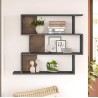 Libreria Pensile Rebecca Mobili Dalrae 88x104x27 Truciolato Grigio Cemento Moderno