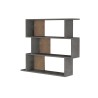 Libreria Pensile Rebecca Mobili Dalrae 88x104x27 Truciolato Grigio Cemento Moderno